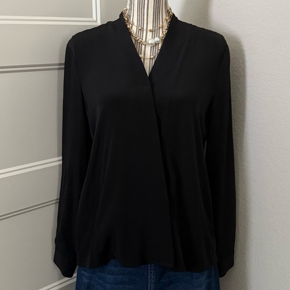 Cuyana Black Silk Draped Blouse – Small - Picture 2 of 3